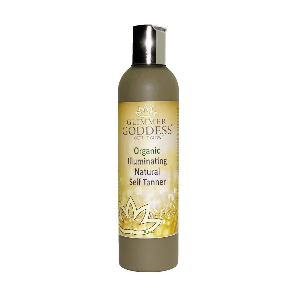 Organic Self Tanner (Dark) Natural Tanning Lotion Safe Natural Tan for A Goddess Glow 8 oz