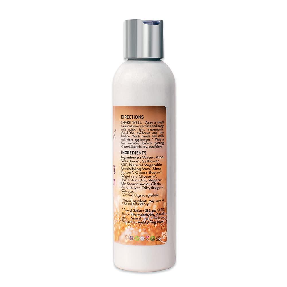 Organic Body Lotion Medium Level 2 Diamond Shimmer 8 oz