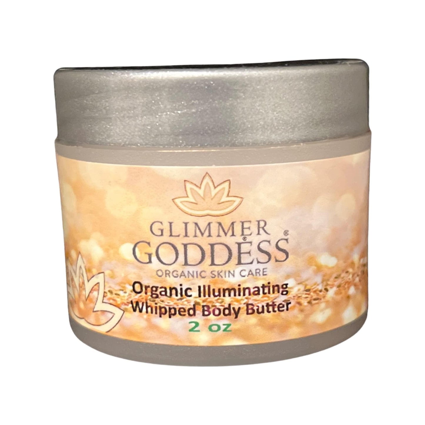 Organic Shimmer Body Butters Travel Size 2 oz Diamond Super Level 3 Nourishing Hydrating Natural Glow Vegan Cruelty Free Paraben Free All Natural Ingredients – Travel Ready