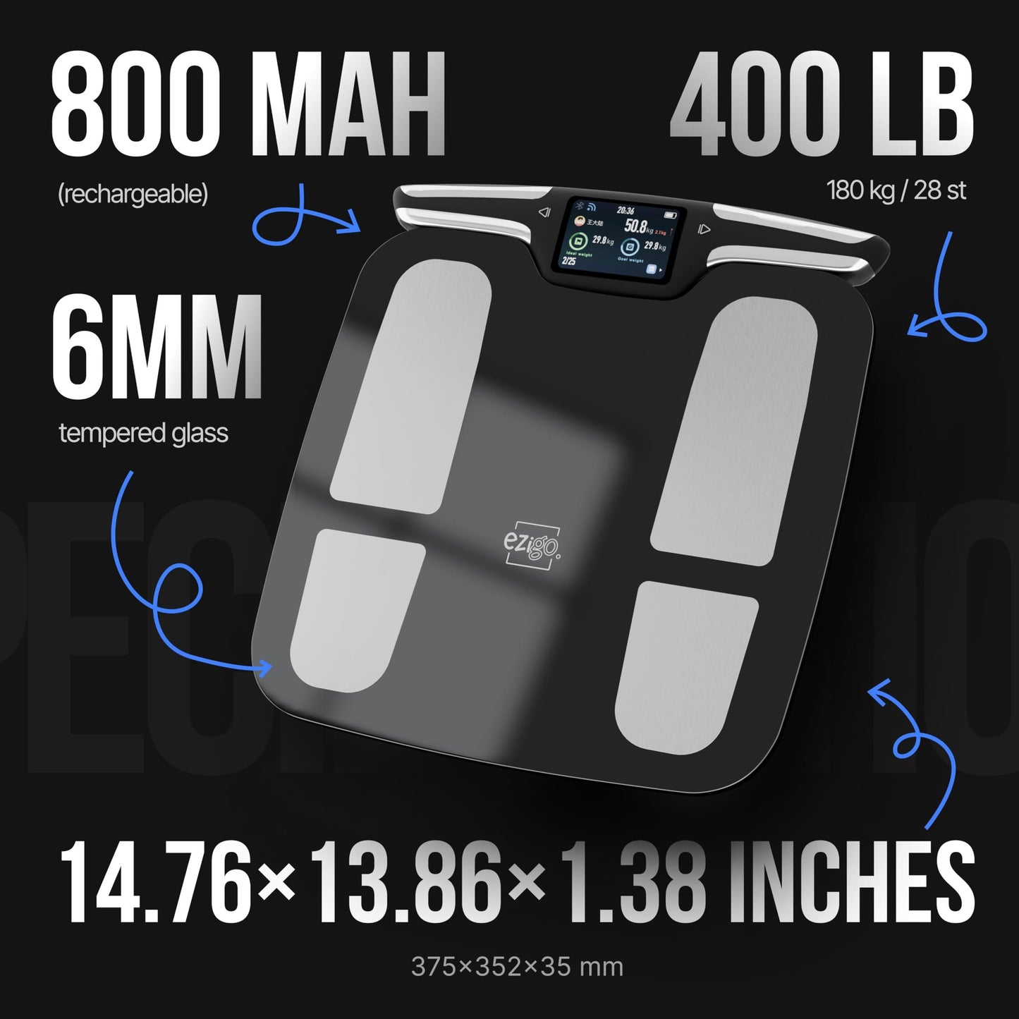 Professional 56 Metrics Smart Body Composition Scale with WiFi BMI BMR Muscle Mass Bioimpedance Analysis Machine Most Accurate Body Fat Scale Digital Apple Health&Google Fit Body Analyzer