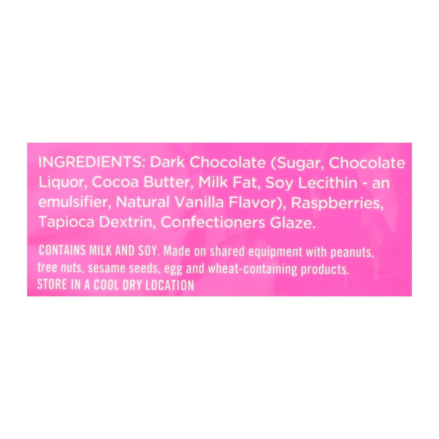 Tru Fru Real Raspberries Dipped In Dark Chocolate - Case Of 6 - 4.2 Oz