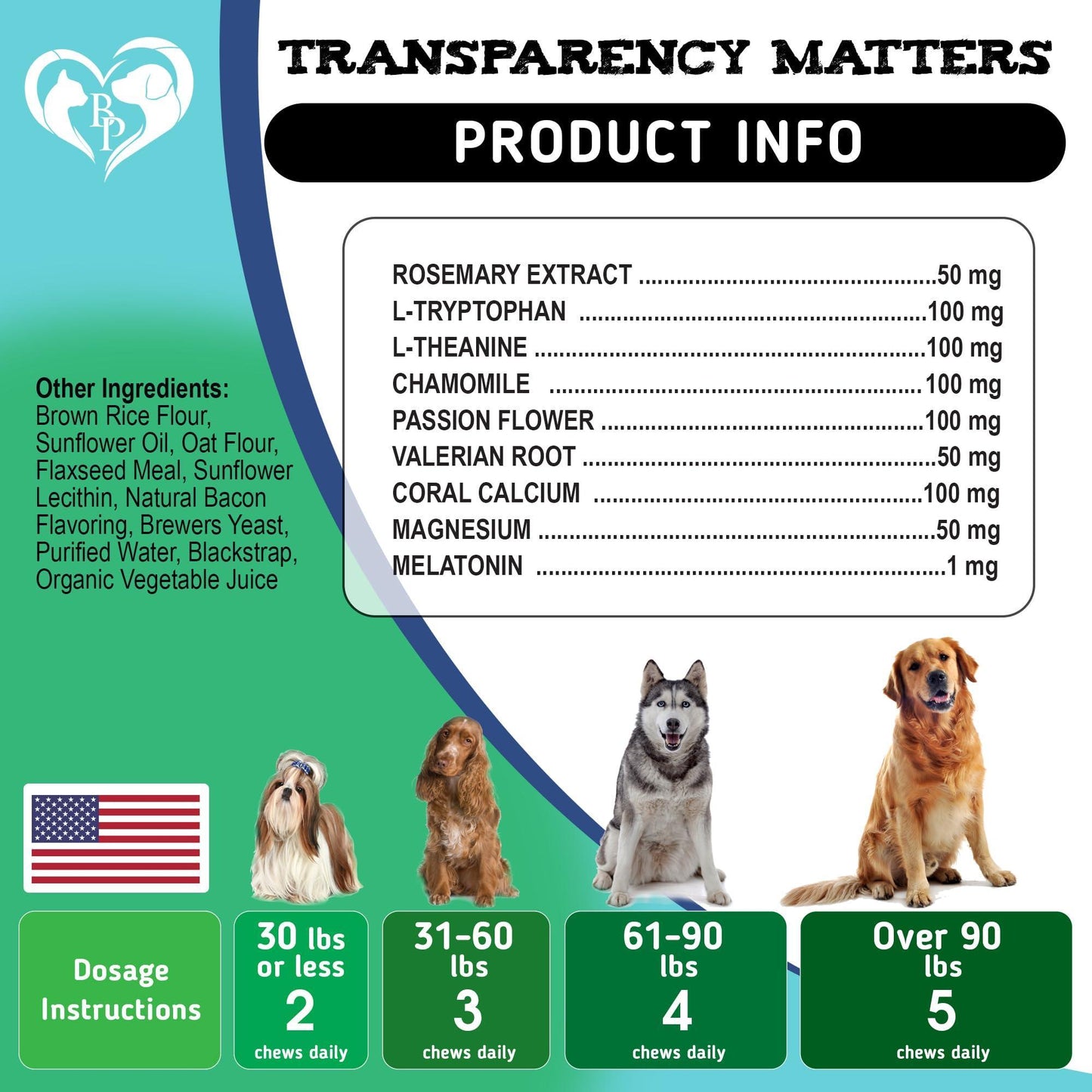Hemp Calming Chews for Dogs & Puppy Pet Separation Anxiety Relief Treats & Calm Aggressive Behavior Melatonin Anti Stress Treatment Help with Thunder Sleep Aid Made in USA (Bacon (For Dogs))