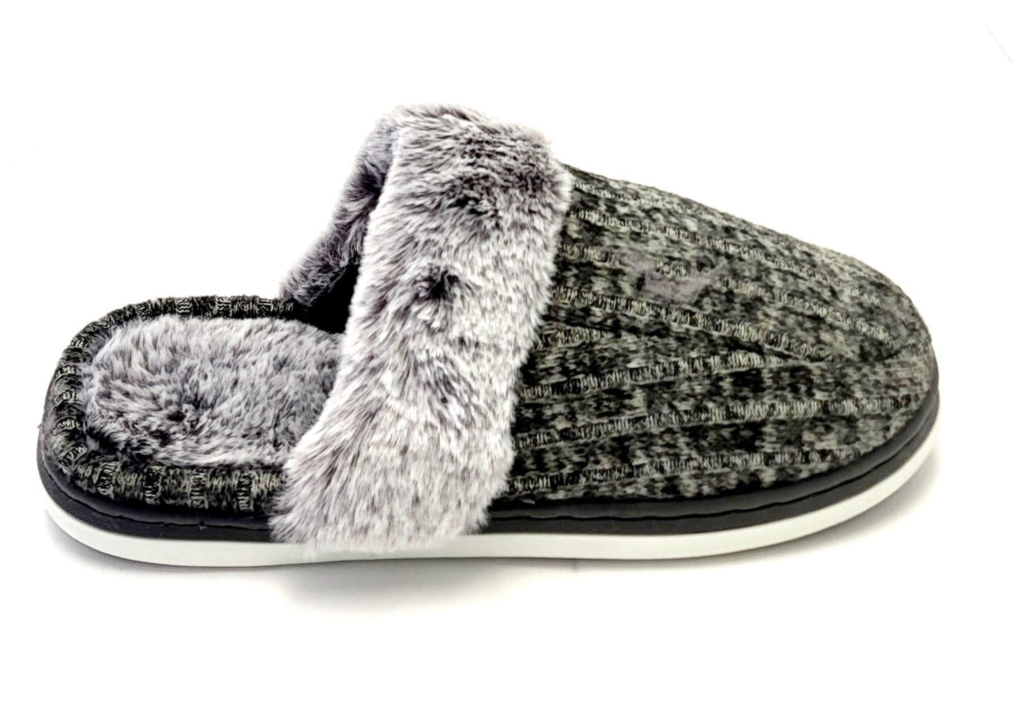 Men's Slippers Faux Fur Comfort House Shoes Slippers Gray Color 9.5 US size