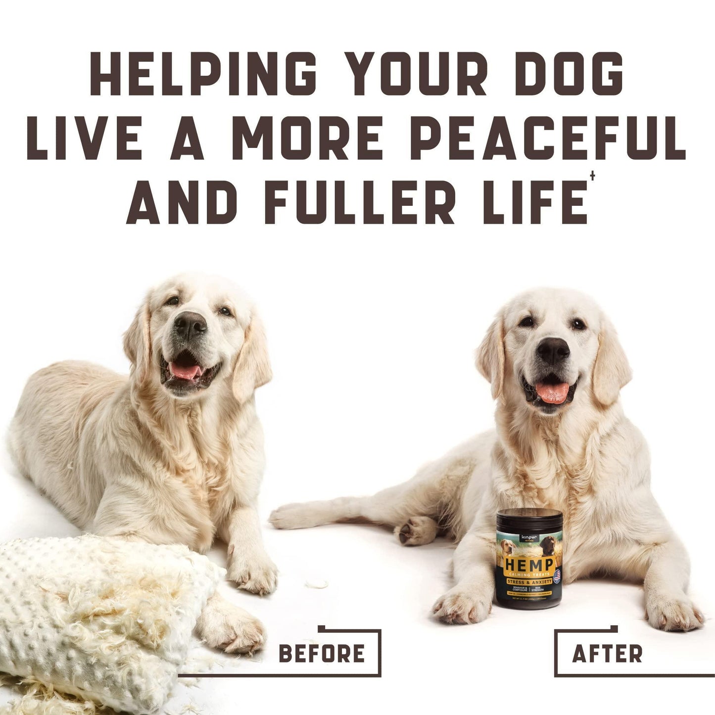 Natural Calming Chews for Dogs with Hemp Oil and Valerian Root Aid during Fireworks Thunderstorms Separation Hip and Joint Health Duck Flavored Dog Calming Treats for All Breeds 180 Chews