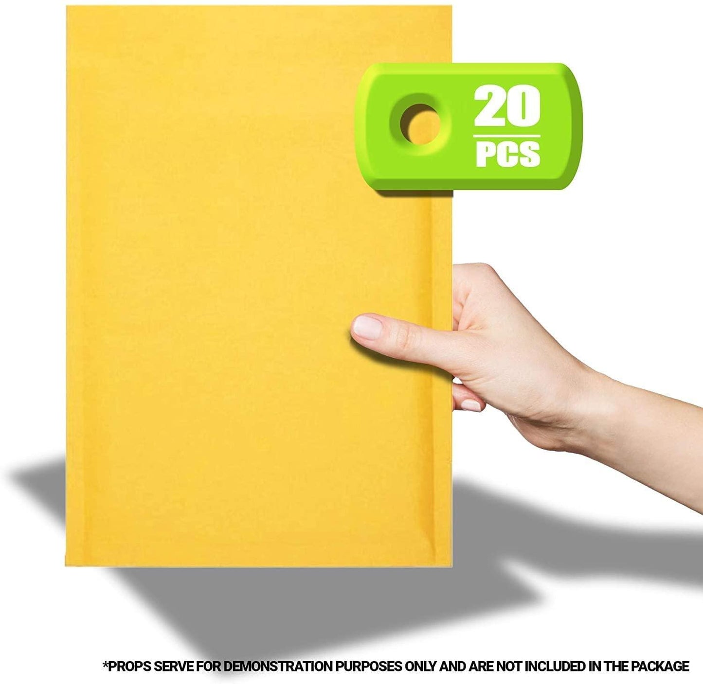 Pack of 20 Yellow Kraft Bubble Mailers 8.5 x 13 Paper Cushion Padded Envelopes 8 1/2 x 13 Peel and Seal for Mailing Bags Shipping Packing and Packaging Supplies