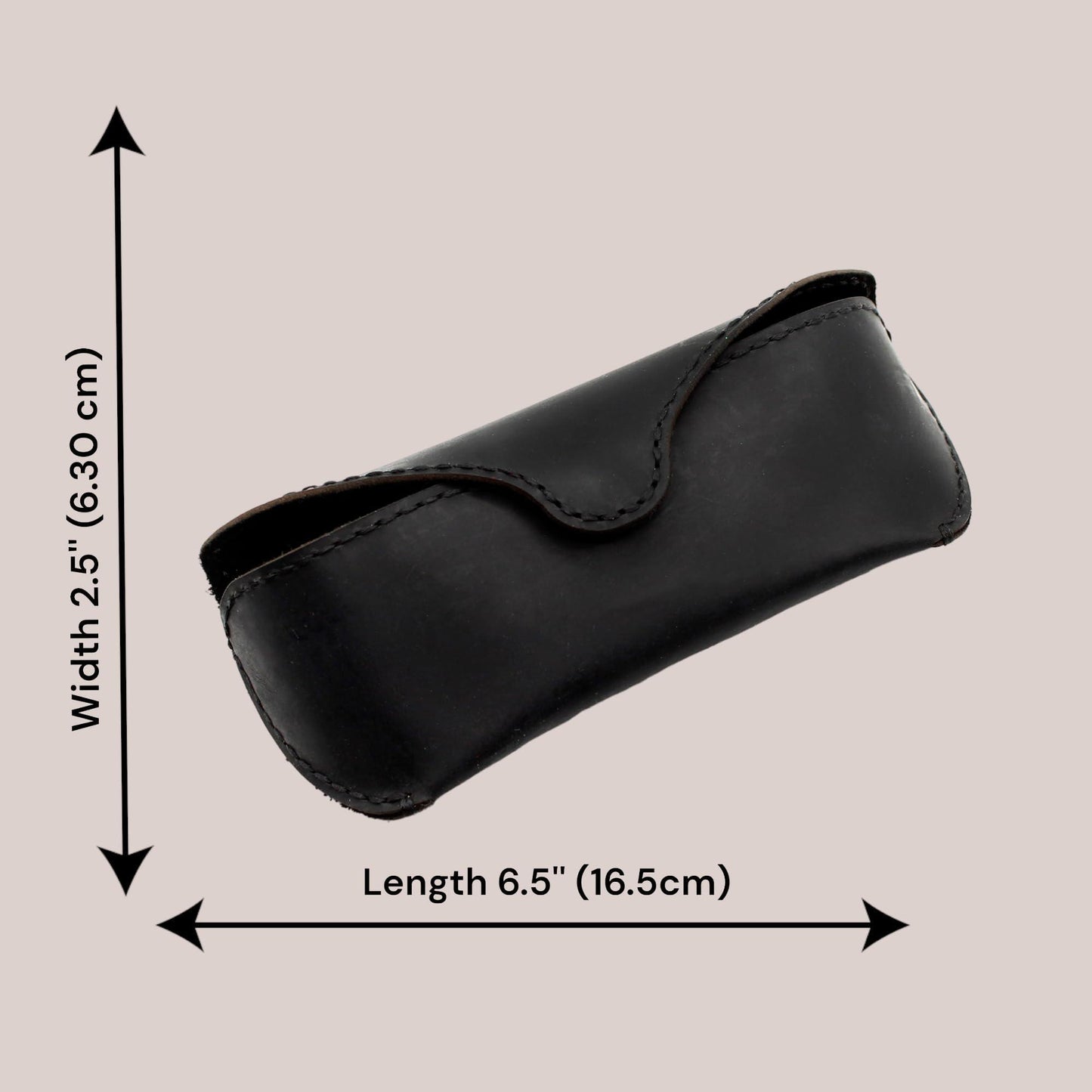 MyMesken Genuine Leather Eyeglasses & Sunglasses Case with Magnetic Snap Closure