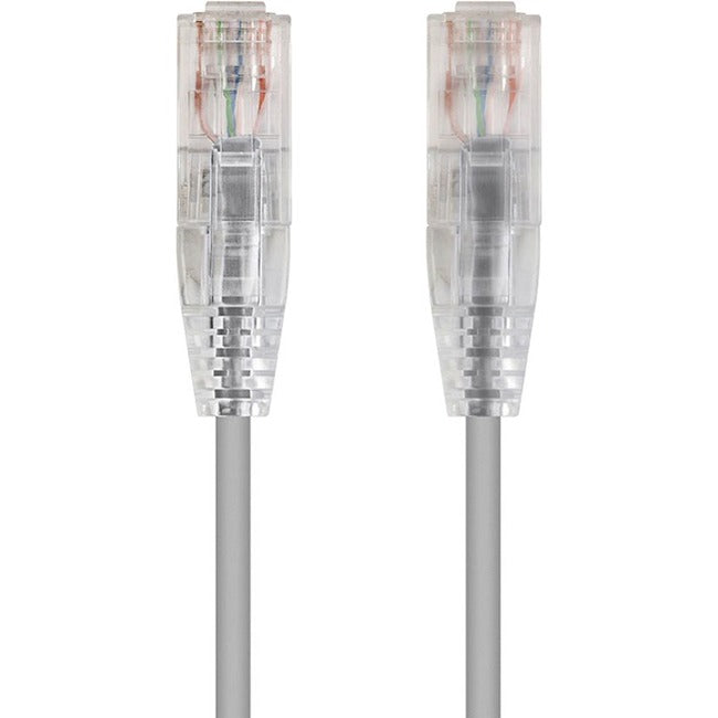 Monoprice SlimRun Cat6 28AWG UTP Ethernet Network Cable, 1ft Gray