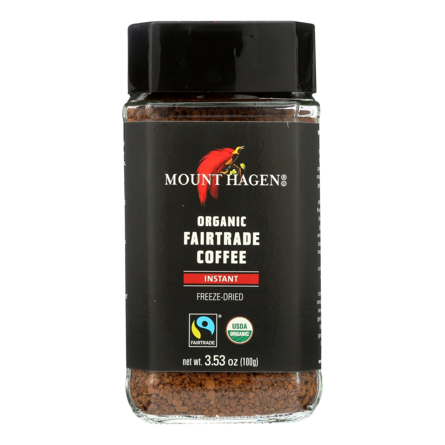 Mount Hagen Instant Organic Fairtrade Coffee - Case Of 6 - 3.53 Oz