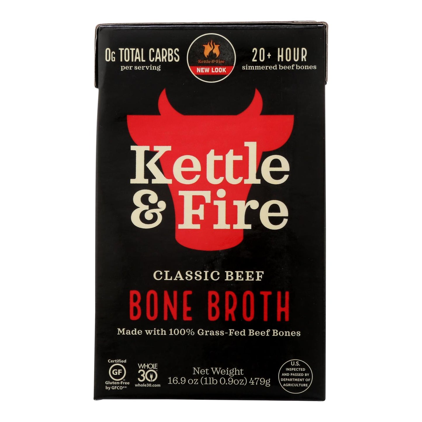 Kettle & Fire Beef Bone Broth - Case Of 6 - 16.9 Oz