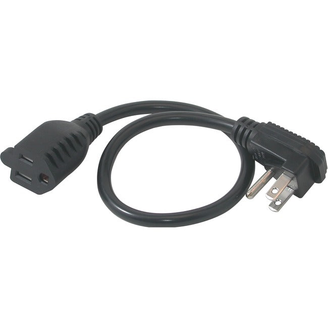 C2G 1.5ft 18 AWG Flat Plug Power Strip Plus (NEMA 5-15P to NEMA 5-15R)