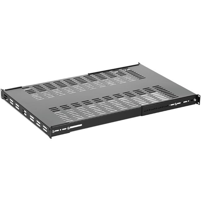 StarTech.com 1U Adjustable Mounting Depth Vented Rack Mount Shelf - Heavy Duty Fixed Rack Shelf - 250lbs / 113kg