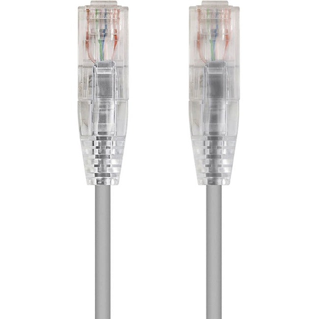 Monoprice SlimRun Cat6 28AWG UTP Ethernet Network Cable, 3ft Gray