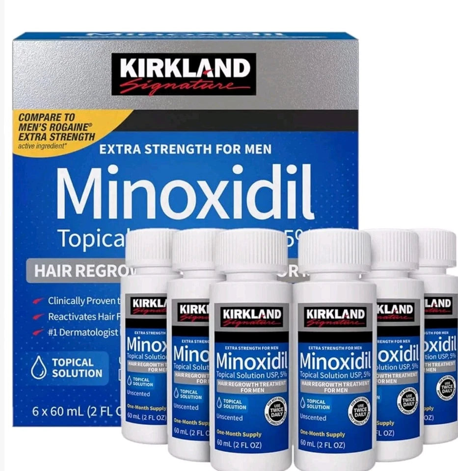 Kirkland 5% Minoxidil Extra Strength Liquid Hair Loss and Hair Regrowth Treatment 6-Month