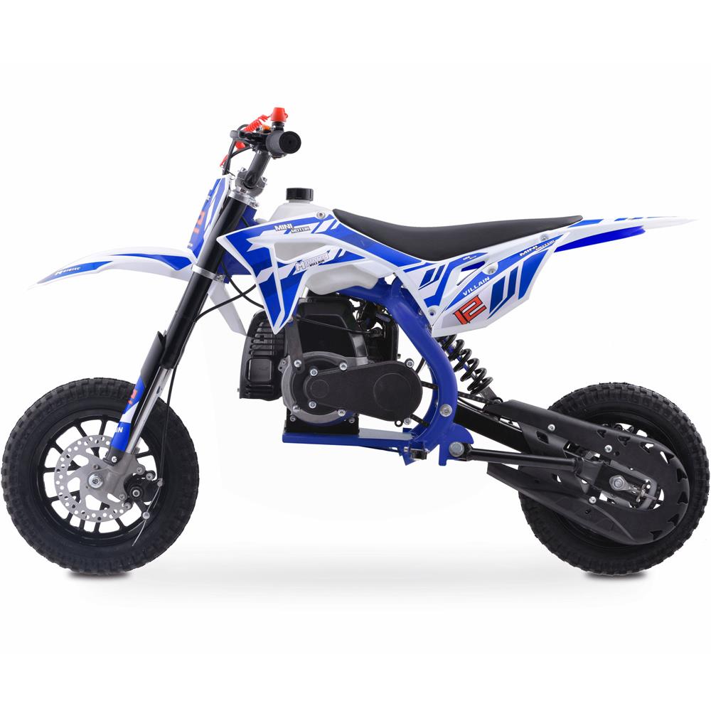 Mototec Villain 52cc 2-stroke Kids Gas Dirt Bike Blue