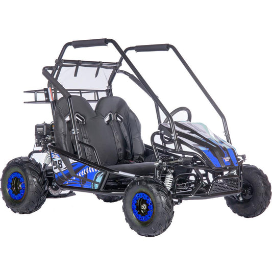 Mototec Mud Monster Xl 212cc 2 Seat Go Kart Full Suspension Blue