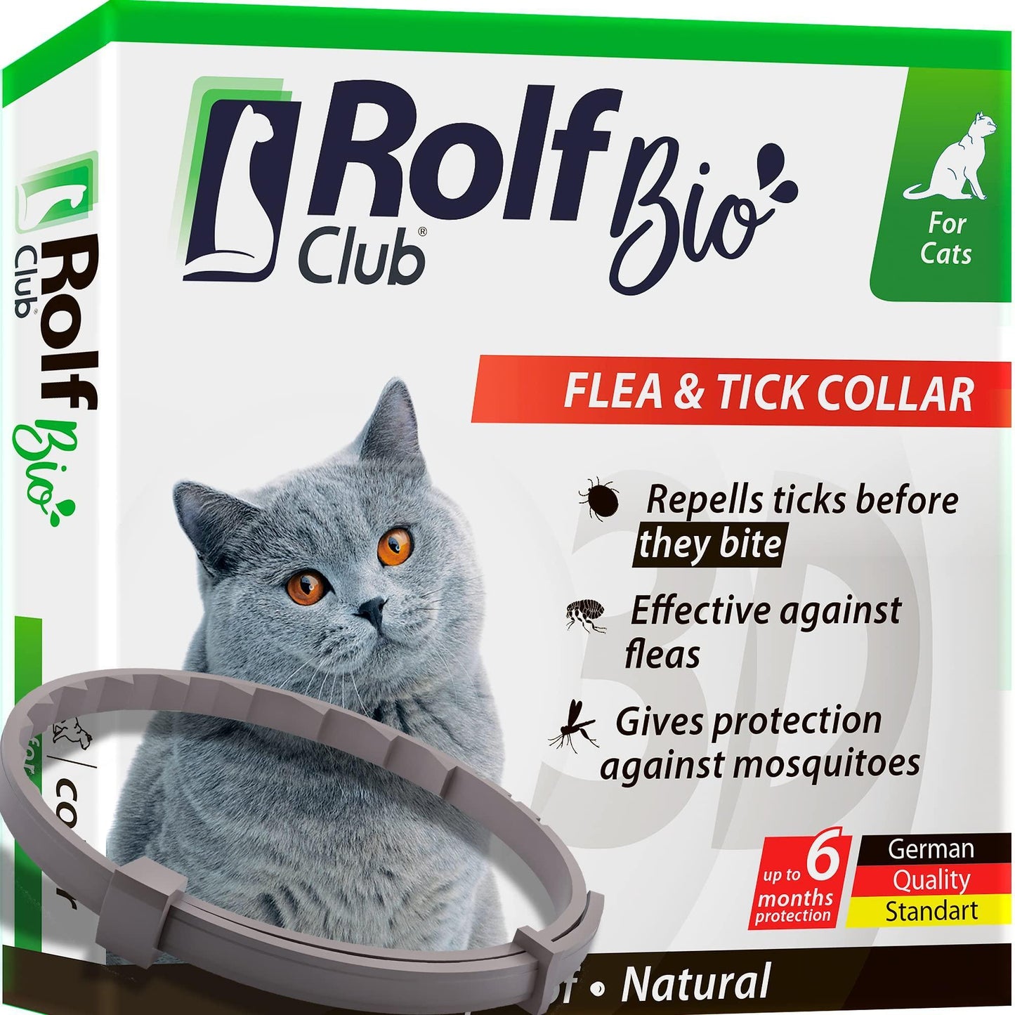 Natural Flea & Tick Collar for Cats   6 Months Control of Best Prevention & Safe Treatment   Anti Fleas and Ticks Essential Oil Repellent (1 Pack)