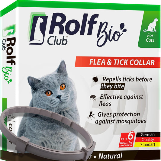 Natural Flea & Tick Collar for Cats   6 Months Control of Best Prevention & Safe Treatment   Anti Fleas and Ticks Essential Oil Repellent (1 Pack)