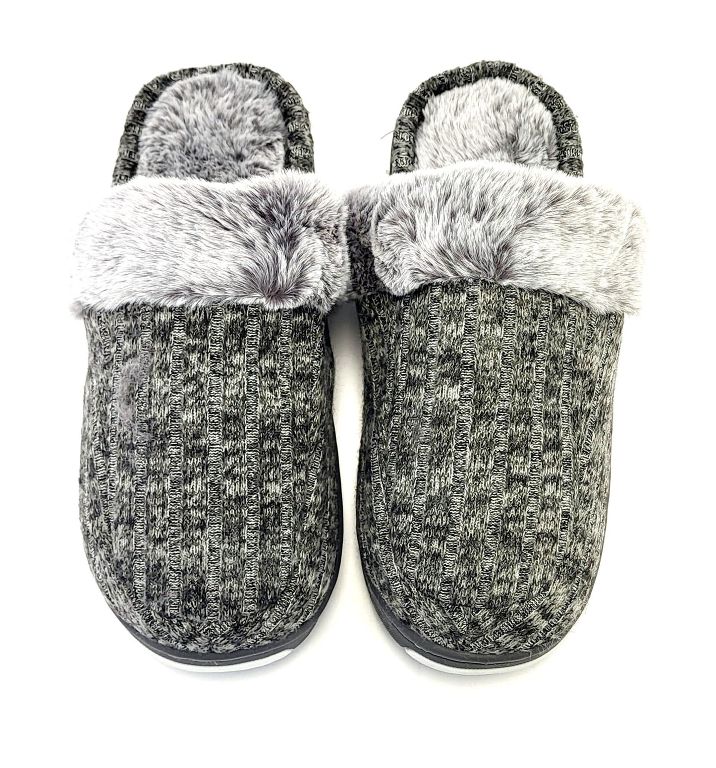 Men's Slippers Faux Fur Comfort House Shoes Slippers Gray Color 9.5 US size