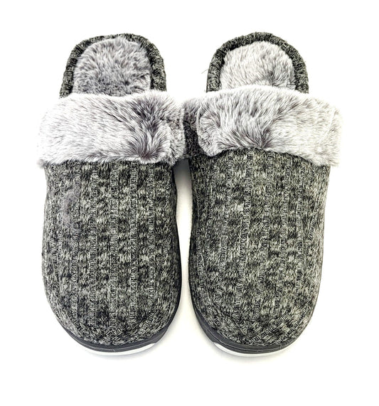 Men's Slippers Faux Fur Comfort House Shoes Slippers Gray Color 9.5 US size