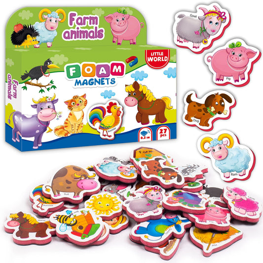 27 Foam Fridge Magnets for Toddlers 1 3   Large Toddler Magnets – Fridge Magnets for Kids   Refrigerator Magnets for Kids – Baby Magnets   Animal Magnets for Kids on Fridge