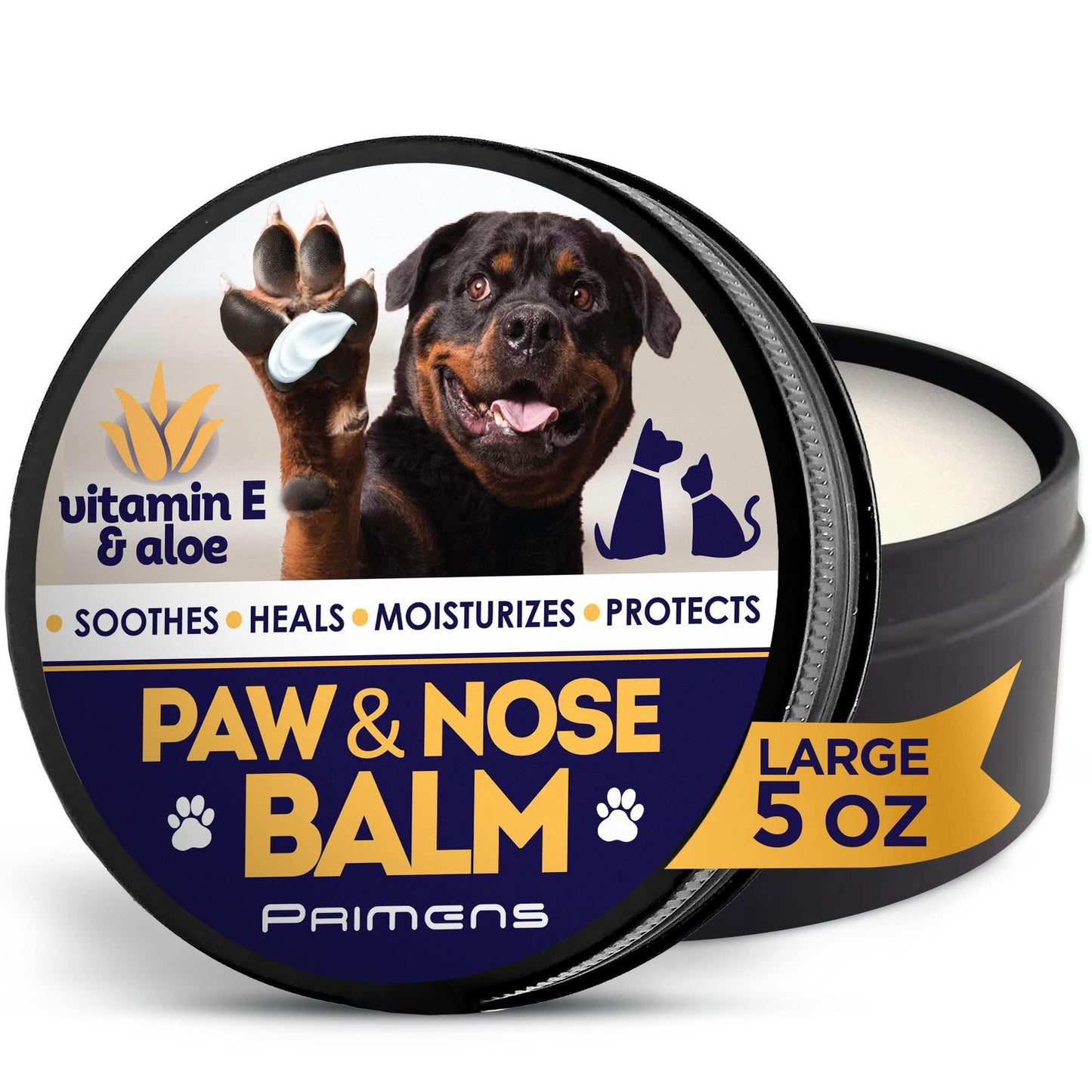 Natural Dog Paw Balm Dog Paw Protection for Hot Pavement Dog Paw Wax for Dry Paws & Nose Canine Paw Moisturizer for Cracked Paws Cream Butter for Cat Dogs Paw Protectors Paw Pad Lotion