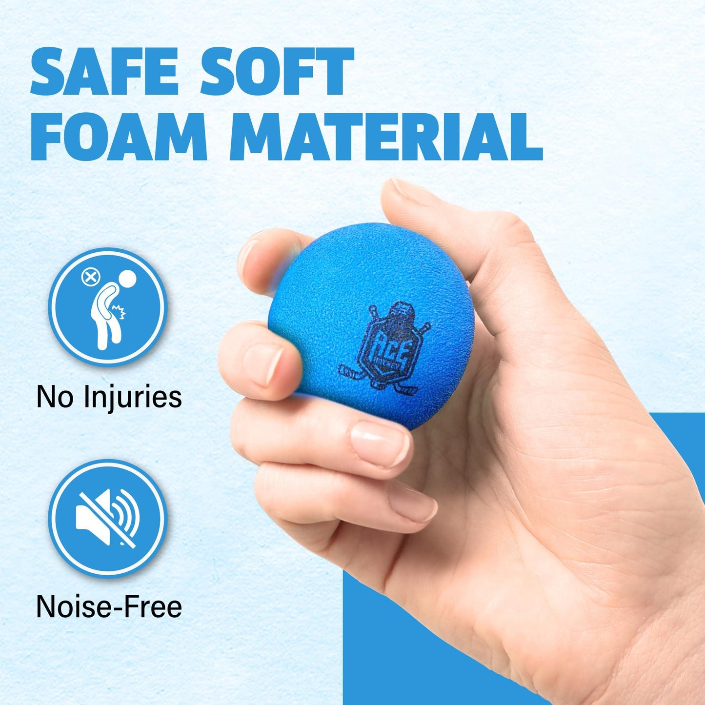Mini Hockey Balls   6 Soft Foam Balls for Knee and Floor Hockey   2  Indoor Mini Hockey Balls