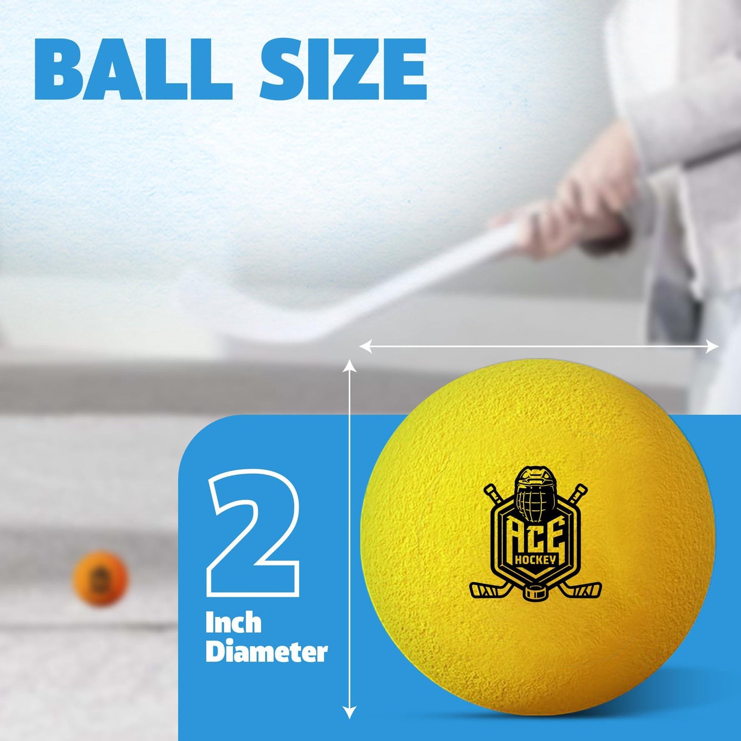 Mini Hockey Balls   6 Soft Foam Balls for Knee and Floor Hockey   2  Indoor Mini Hockey Balls
