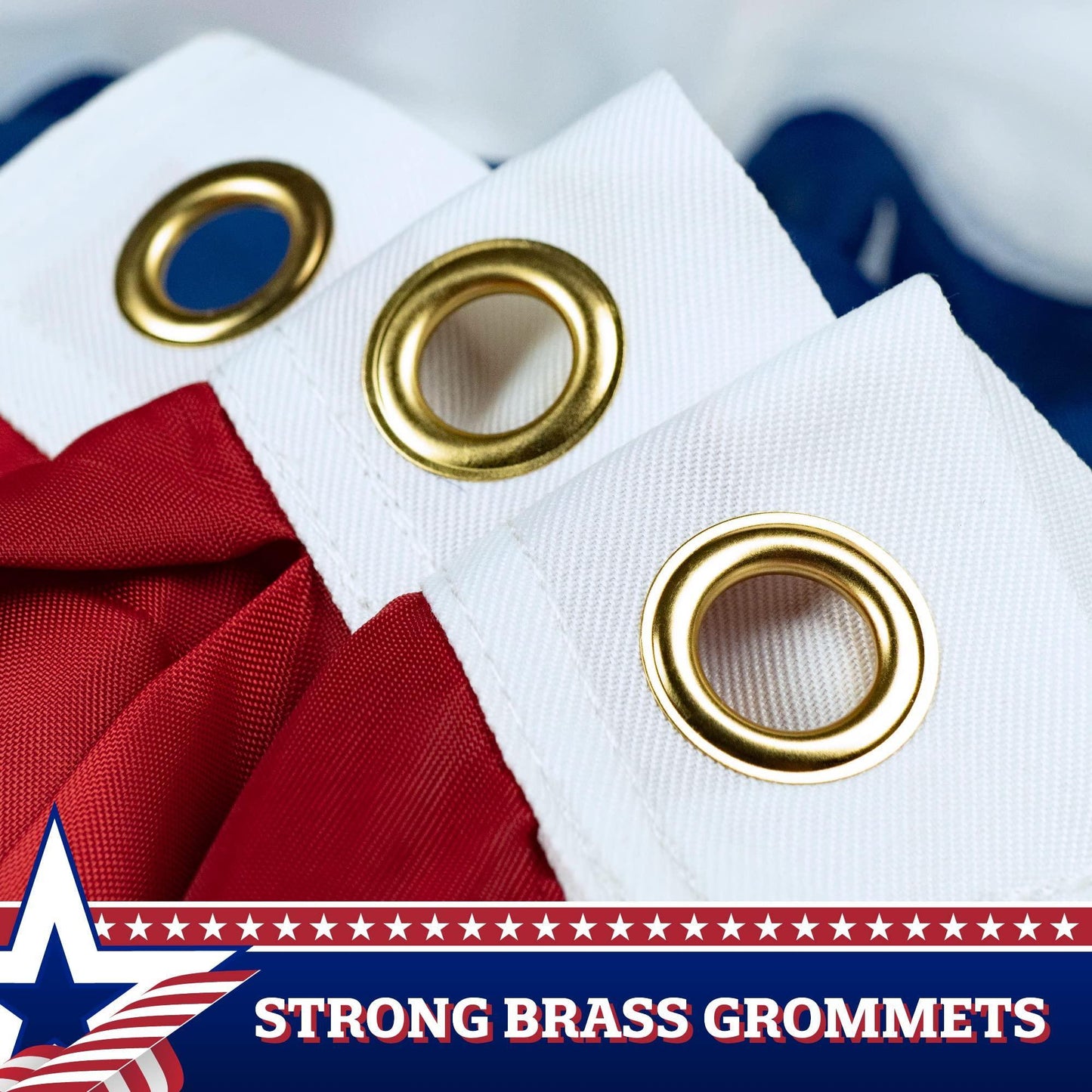2 Pack: American USA Pleated Fan Flag 1.5x3 Feet DELUXE Bunting Decoration Flags PRINTED 150D Patriotic Stars and Stripes with Canvas Header and Brass Grommets