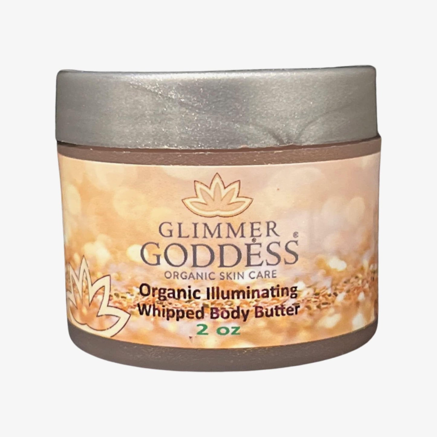 Organic Shimmer Body Butter Travel Size 2 oz (Bronze Subtle)   Nourishing Hydrating Natural Glow   Vegan Cruelty Free Paraben Free