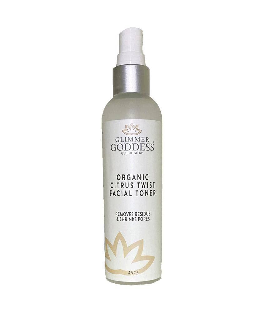 Organic Citrus Facial Toner with Rose Water Witch Hazel & Aloe Vera   Natural Astringent Closes Pores and Preps Skin
