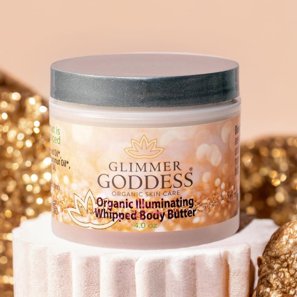 Organic Whipped Body Butter   Super Level 3 Bronze Shimmer   Moisturizing & Nourishing Skincare with Natural Ingredients   Deep Glow & Hydration for All Skin Types   4.0 oz
