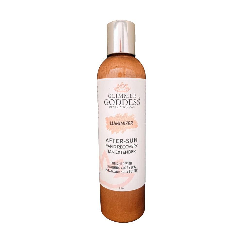 Organic After Sun Shimmer Lotion   Aloe Vera Pineapple Shea Butter Papaya   Soothing and Hydrating