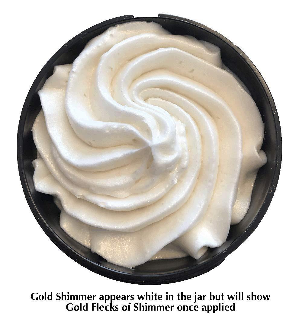 Organic Whipped Shea Body Shimmers Travel Size   Bronze Diamond & Gold Shimmer   Vegan Cruelty Free
