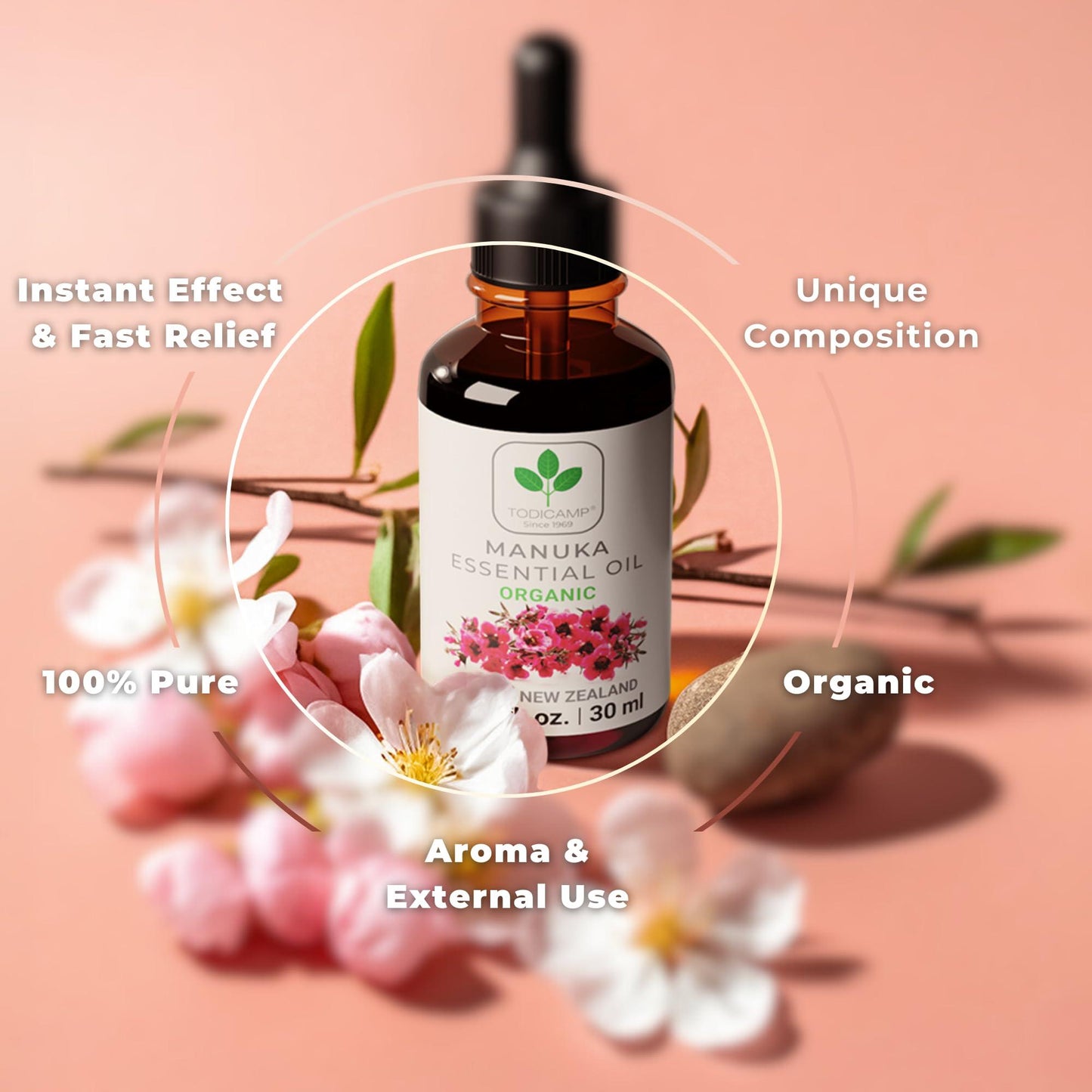 Organic Manuka Oil   1 fl. oz. Therapeutic Grade Manuka Honey Oil   Manuka Honey Essential Oil Medical Grade   Manuka Oil for Skin   Manuka Oil Organic Essential Oil for Skin