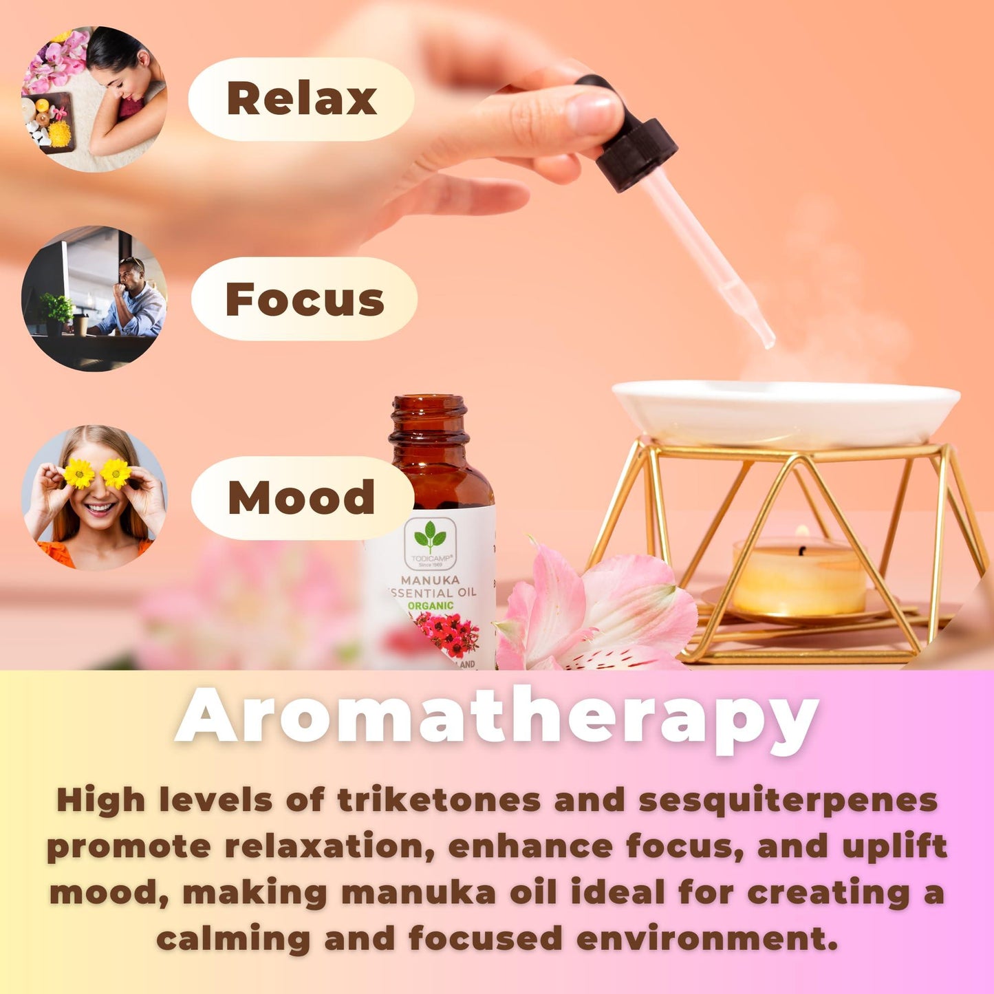 Organic Manuka Oil   1 fl. oz. Therapeutic Grade Manuka Honey Oil   Manuka Honey Essential Oil Medical Grade   Manuka Oil for Skin   Manuka Oil Organic Essential Oil for Skin