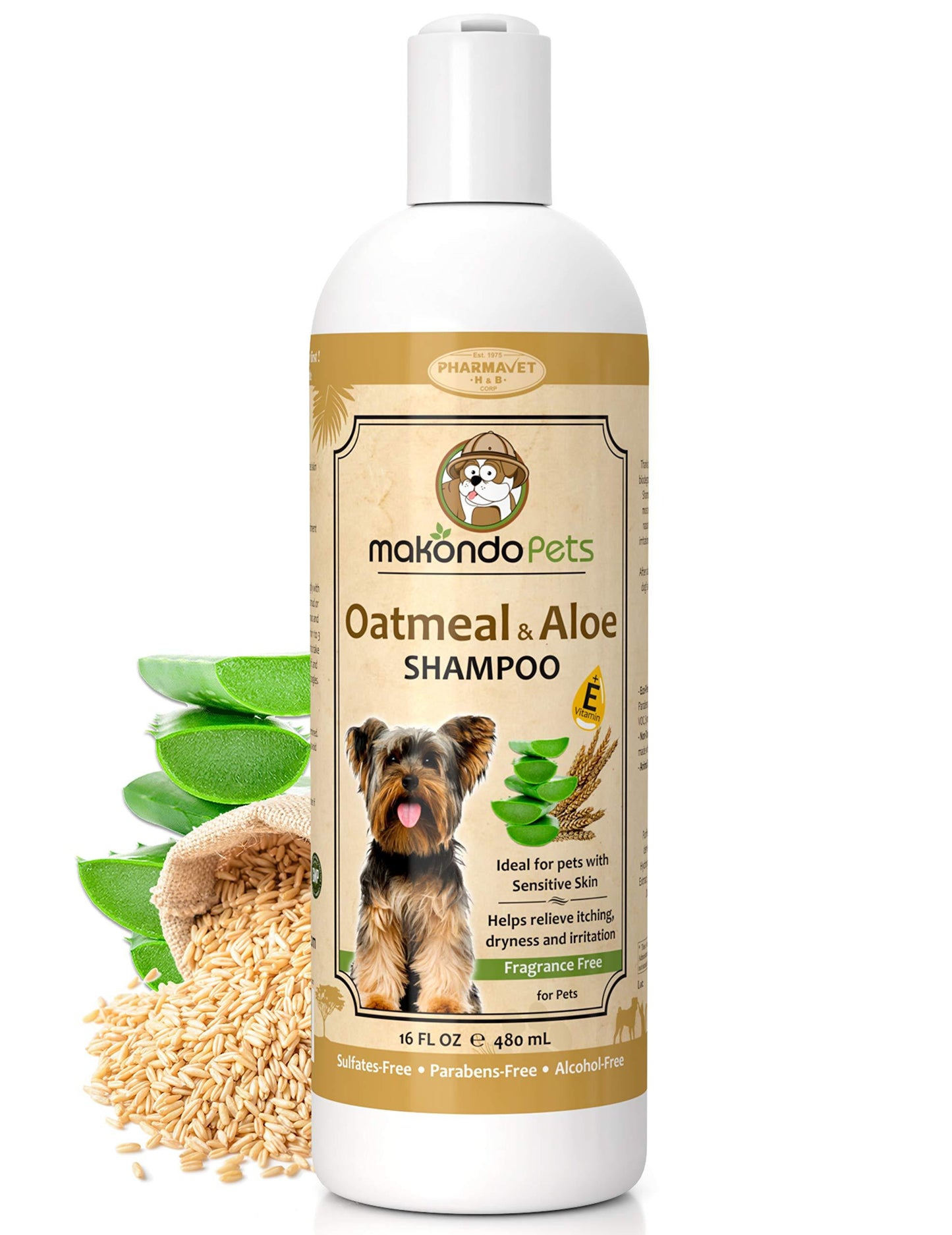 Oatmeal Shampoo for Dogs with Aloe Vera. Hypoallergenic Dog Shampoo for Allergies and Itching. Ideal Pet Shampoo for your Dog Grooming Supplies   Dog Bathing Supplies. Best Cat Shampoo & Puppy Shampoo
