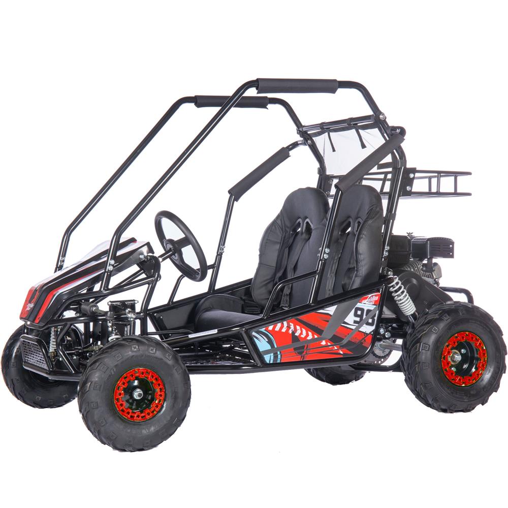 Mototec Mud Monster Xl 212cc 2 Seat Go Kart Full Suspension Red