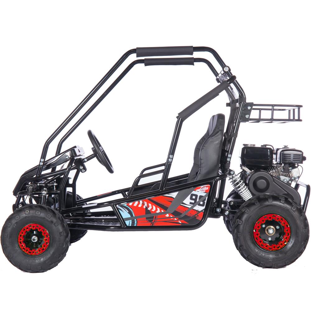 Mototec Mud Monster Xl 212cc 2 Seat Go Kart Full Suspension Red
