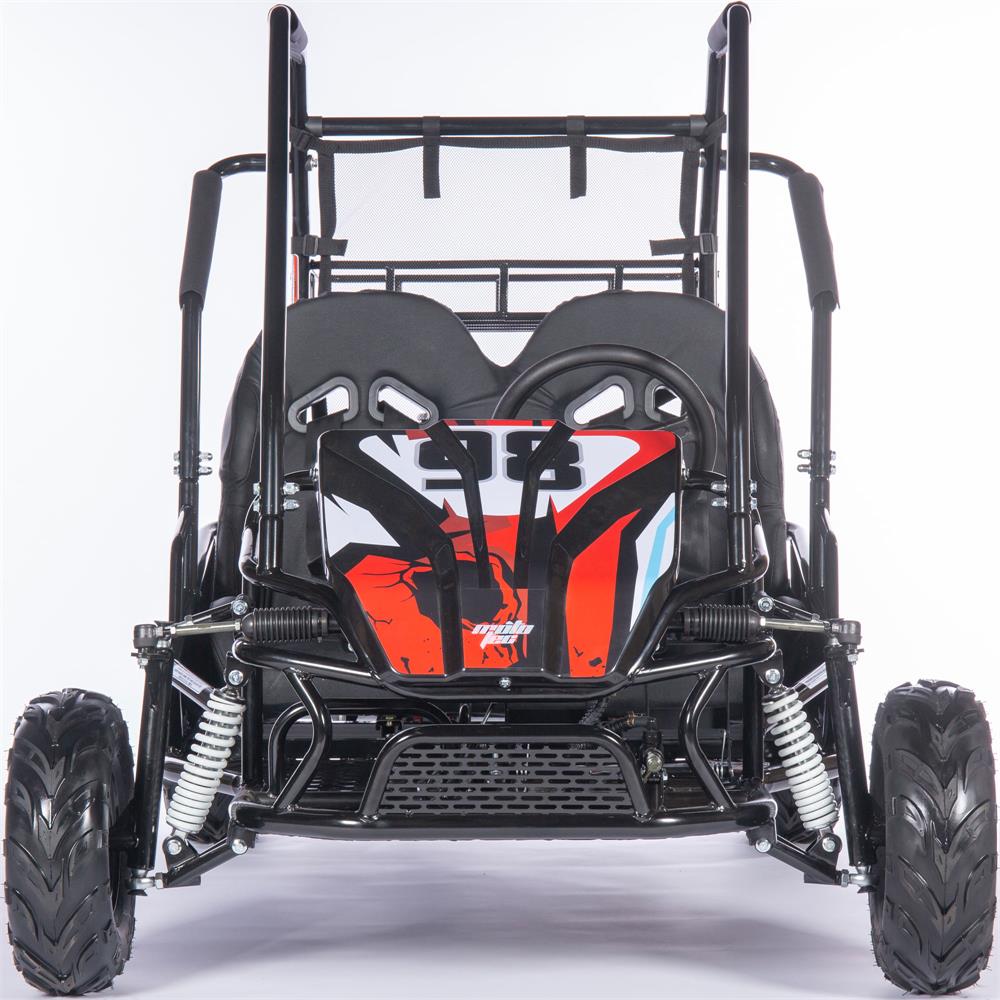 Mototec Mud Monster Xl 212cc 2 Seat Go Kart Full Suspension Red