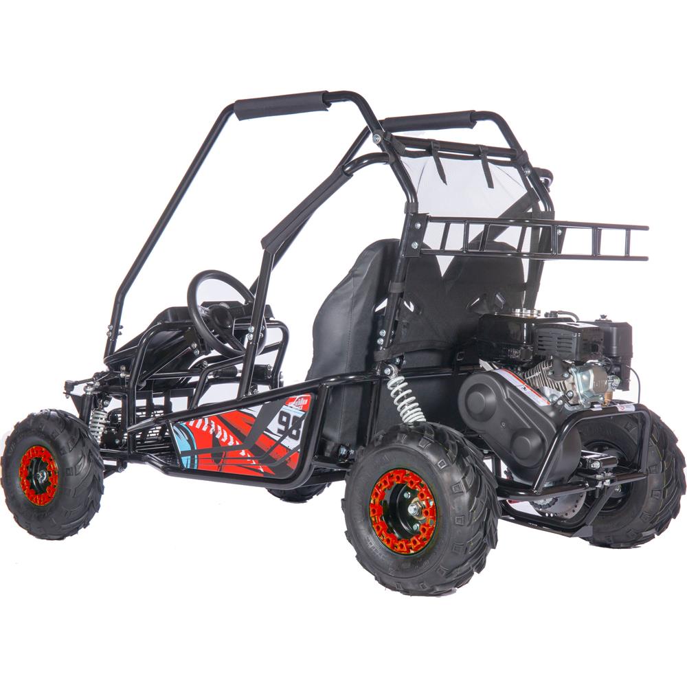 Mototec Mud Monster Xl 212cc 2 Seat Go Kart Full Suspension Red