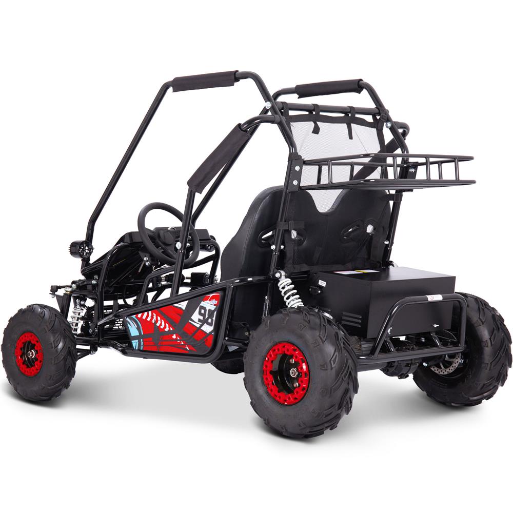 Mototec Mud Monster Xl 72v 2000w Electric Go Kart Full Suspension Red