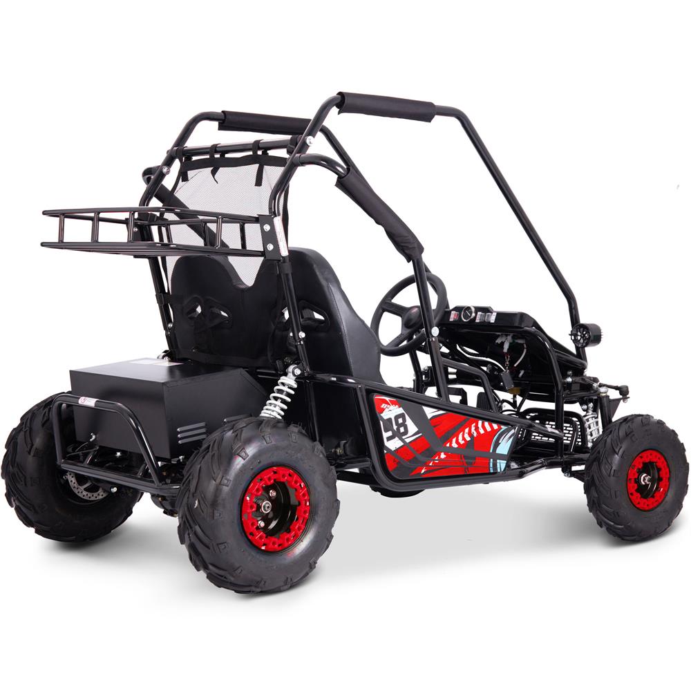 Mototec Mud Monster Xl 72v 2000w Electric Go Kart Full Suspension Red