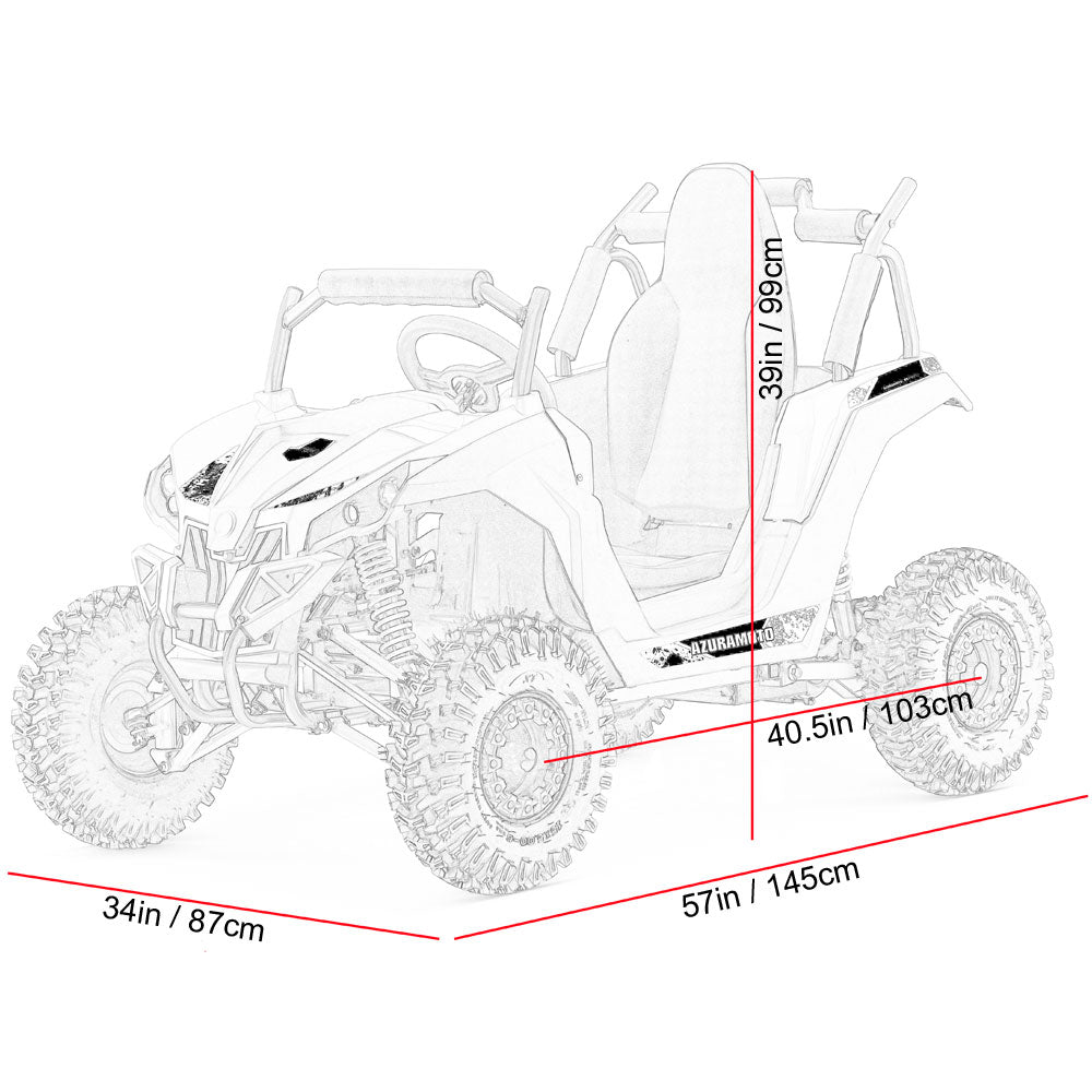 Mototec Raider Kids Utv 48v 1200w Full Suspension Green