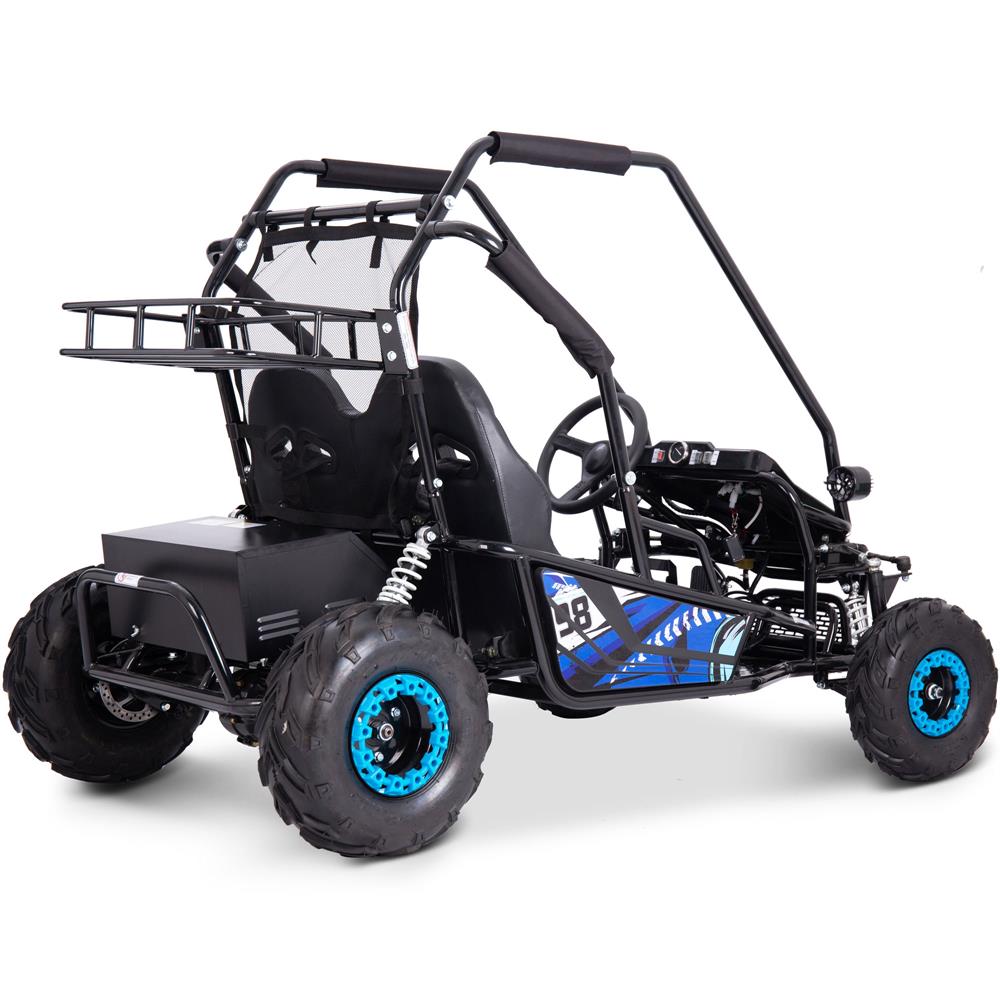 Mototec Mud Monster Xl 72v 2000w Electric Go Kart Full Suspension Blue