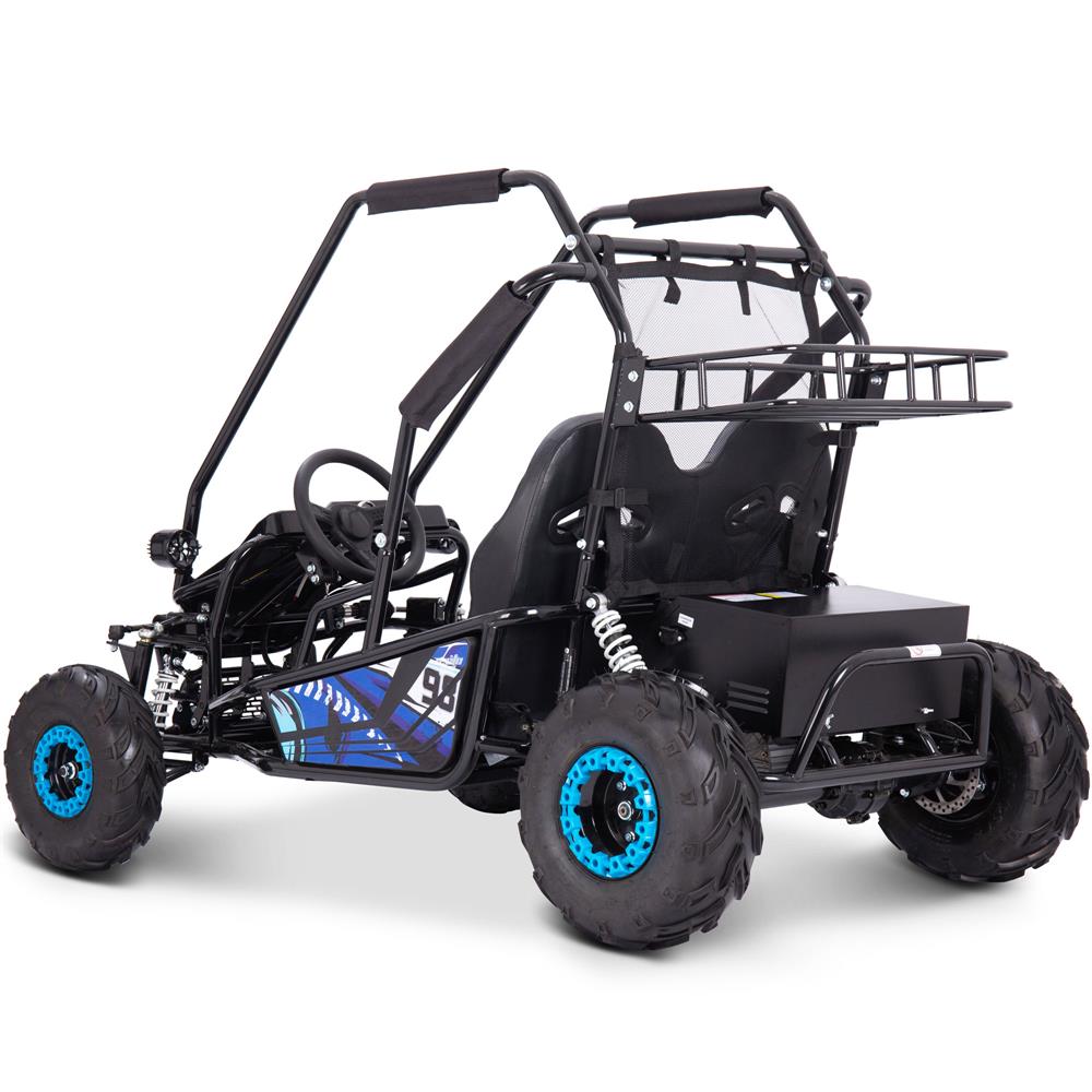 Mototec Mud Monster Xl 72v 2000w Electric Go Kart Full Suspension Blue