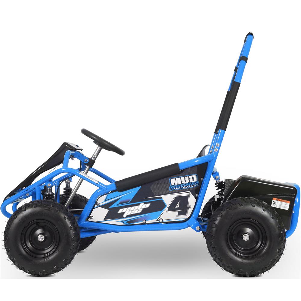 Mototec Mud Monster Kids Electric 48v 1000w Go Kart Full Suspension Blue