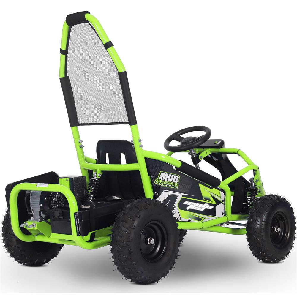 Mototec Mud Monster Kids Electric 48v 1000w Go Kart Full Suspension Green