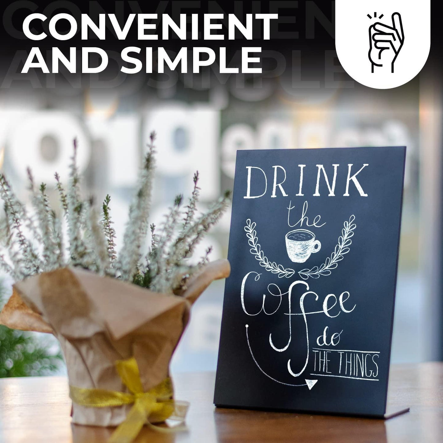Small Chalkboard Signs with Stand 6x8 in   Table Top Chalk Board to Write On with Stand   Tabletop Chalkboard   Mini Chalkboard Signs with Stand   Blackboard Display Tabletop