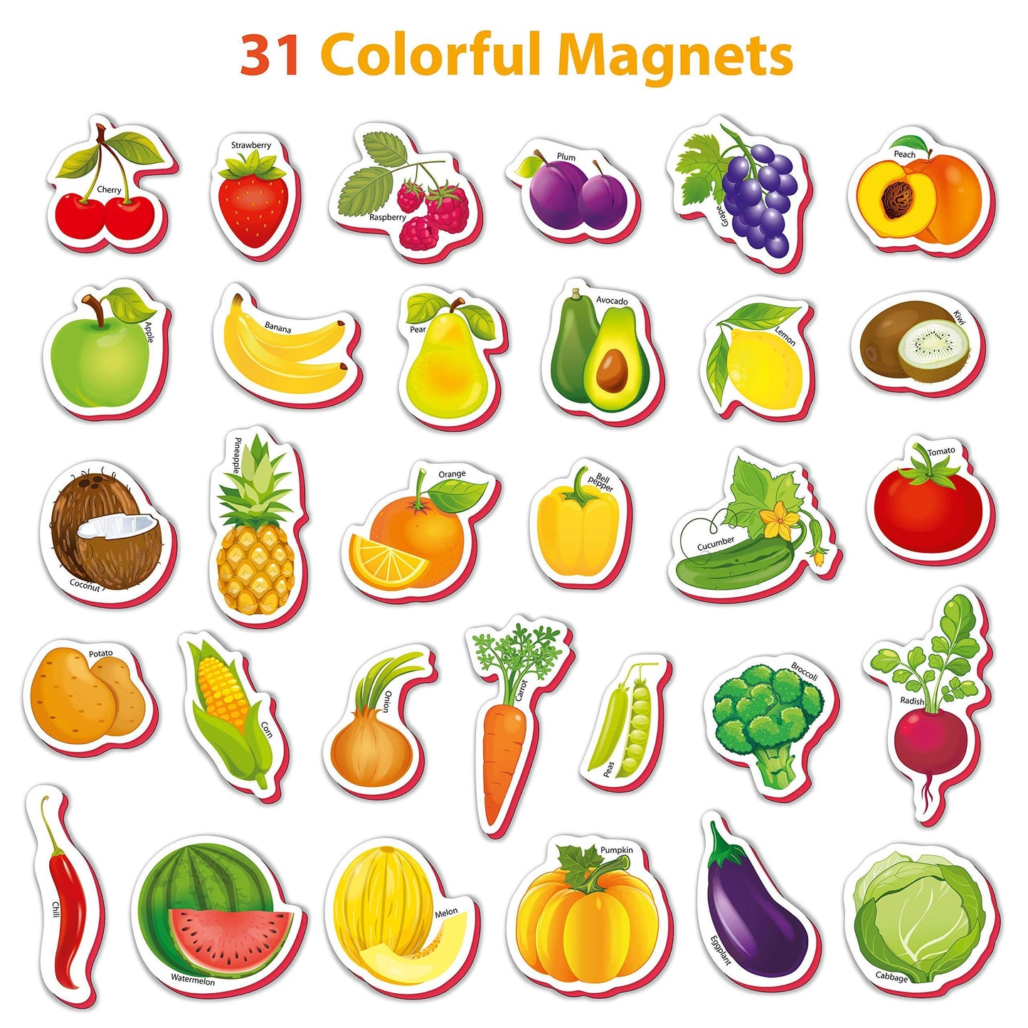 31 Foam Fridge Magnets for Toddlers 1 3 – Large Toddler Magnets – Fridge Magnets for Kids   Refrigerator Magnets for Kids – Baby Magnets   Magnets for Kids on Fridge