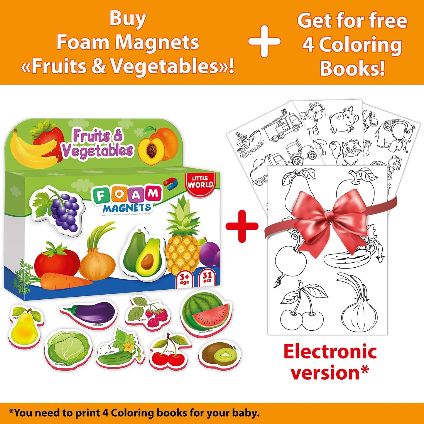31 Foam Fridge Magnets for Toddlers 1 3 – Large Toddler Magnets – Fridge Magnets for Kids   Refrigerator Magnets for Kids – Baby Magnets   Magnets for Kids on Fridge